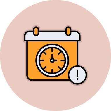 Saat simgesi, vektör illüstrasyonu