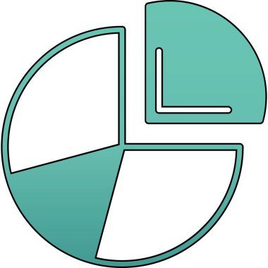 pasta grafiği vektör simgesi