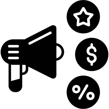 Paralı megafon, web tasarımı. Basit resimleme