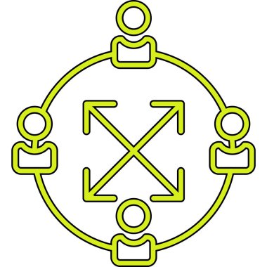 iş yönetimi simgesi vektör illüstrasyonu