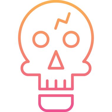 Kurukafa simgesi vektör illüstrasyonu