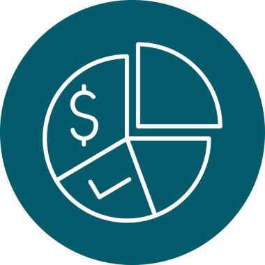 İş ve finans simgesinin vektör illüstrasyonu