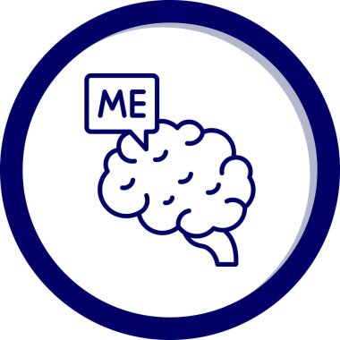 beyin ikonu vektör illüstrasyonu