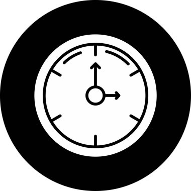 Saat simgesi, vektör illüstrasyon tasarımı