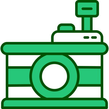 Kamera. Web simgesi basit illüstrasyon