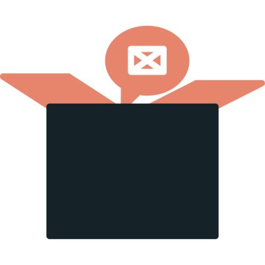 Zarf düz tasarım simgesi