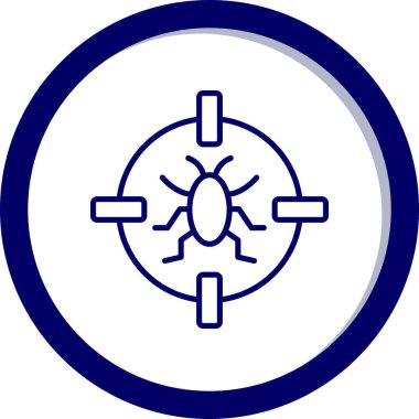 Virüs. Web simgesi basit illüstrasyon