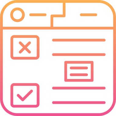 Belge. Web simgesi basit illüstrasyon