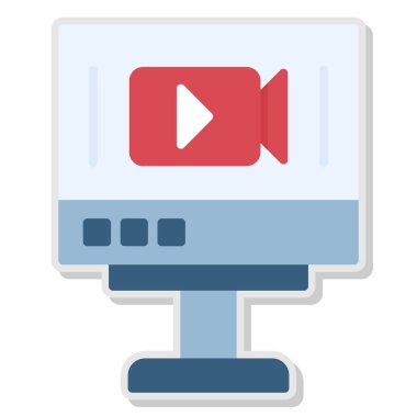 video kamera simgesi, vektör illüstrasyonu