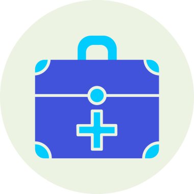 İlk yardım kutusu modern simge, vektör illüstrasyonu