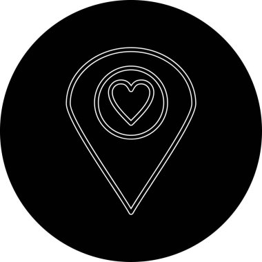 harita pin konumu ikon vektör illüstrasyonu