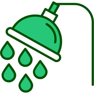 duş musluğu ikonu. Beyaz arkaplanda izole edilmiş web tasarımı için duşlu tap vektörü simgesi