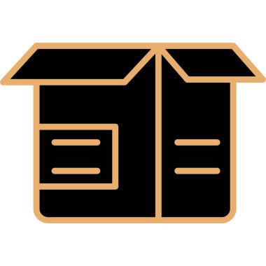 kutu teslim ikonu. Web için paket dağıtım vektör simgesinin düz çizimi