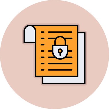 belge simgesi vektör illüstrasyonu