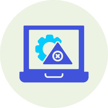 Dizüstü bilgisayar simgesi vektör çizimi