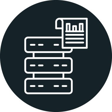 Sunucu. Web simgesi basit illüstrasyon