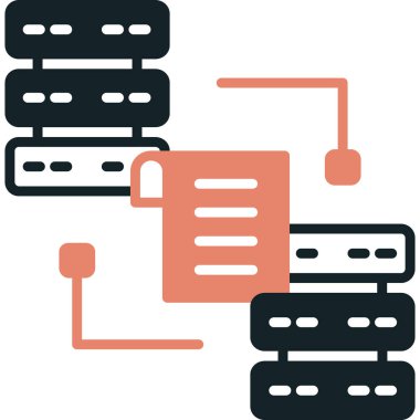 veritabanı. Web simgesi basit illüstrasyon