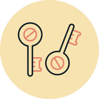 Anahtar simgesinin vektör illüstrasyonu