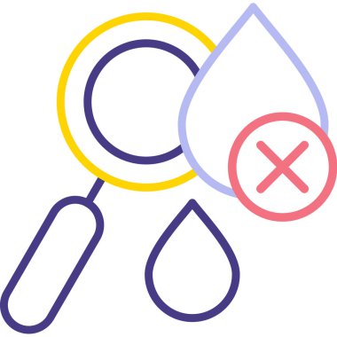 Su yok. Basit ağ simgesi