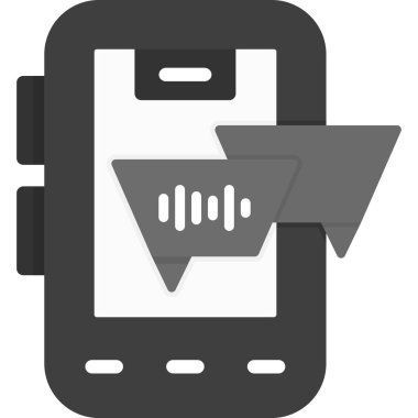 Akıllı telefon simgesi. Web için akıllı telefon vektör simgelerinin basit çizimi