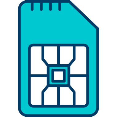 Hafıza kartı simgesi. özet hafıza kartı vektör rengi düz izole