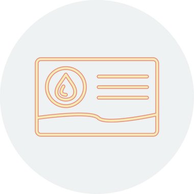 Bir damla simgesinin vektör illüstrasyonu