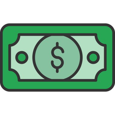 Dolar gagası vektör simgesi