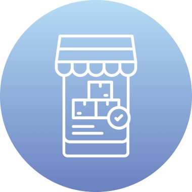 Alışveriş. Web simgesi basit illüstrasyon