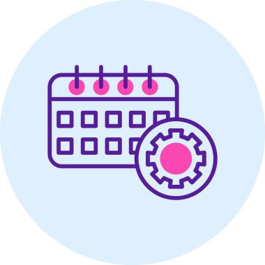 Takvim web simgesi, basit illüstrasyon tasarımı