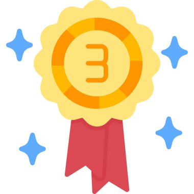 Madalya ikon vektör illüstrasyonu