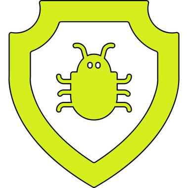 Yeşil ve beyaz kalkanlı vektör kalkanı