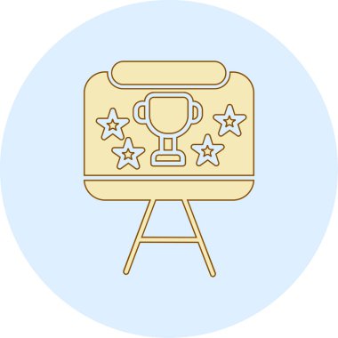 Kupa. Web simgesi basit illüstrasyon