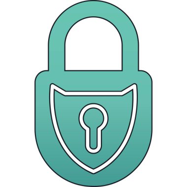 Asma Kilit Simgesi Moda Biçiminde İzole Arkaplan