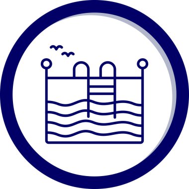 Yüzme simgesi, Vektör illüstrasyonu