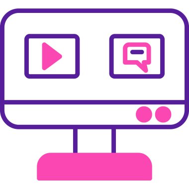 video. Web simgesi basit illüstrasyon