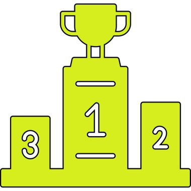 Podyum ödüllü ikon düz stil