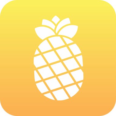 Ananas ikonu vektörü. düz tasarım illüstrasyon.