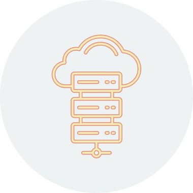 Bulut bilgi işlem renkli vektör simgesi