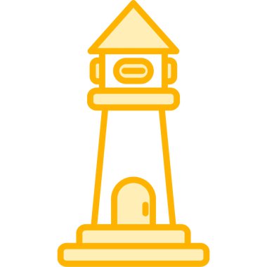 Deniz feneri. Web simgesi basit illüstrasyon