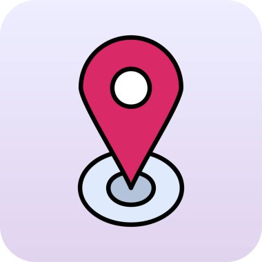 konum pin simgesi, vektör illüstrasyonu