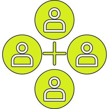 Sosyal ağ modern simgesinin vektör illüstrasyonu