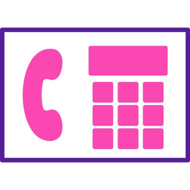 Telefon simgesinin vektör illüstrasyonu