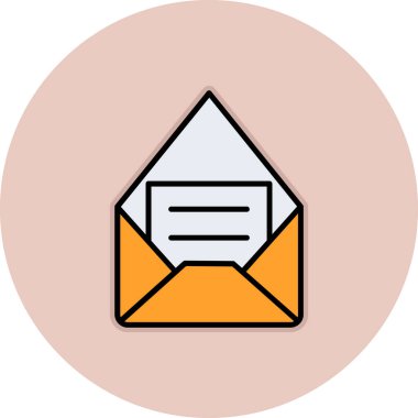 Mektup. Web simgesi basit illüstrasyon