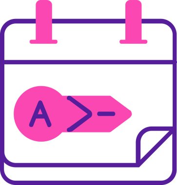 Takvim Tarihi simgesi, vektör illüstrasyonu