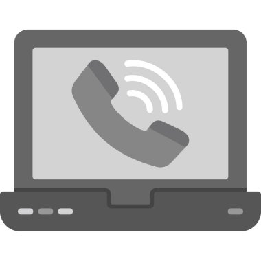 Moda düz tasarımlı çağrı merkezi simgesi izole edildi.