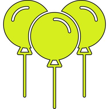 Çizgi film sarı renkli lolipopun vektör çizimi
