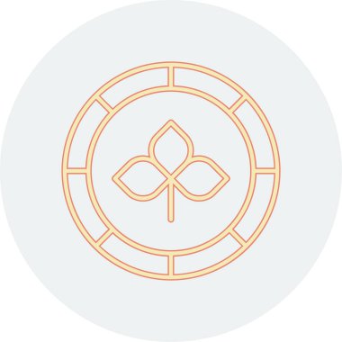 Bir çiçek simgesinin vektör illüstrasyonu