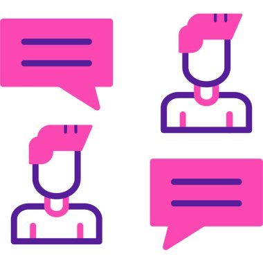 Satır kabarcık sohbet simgesini beyaz arkaplanda izole et. Konuşma baloncukları. İletişim yorumu konuşma balonu sembolü. vektör.