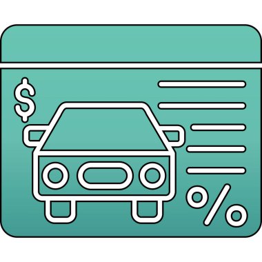 Araba simgesi, anahat stili