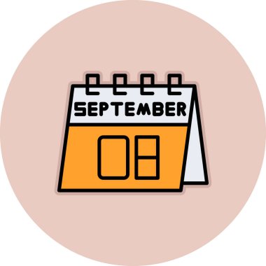 Takvim simgesi, vektör çizimi